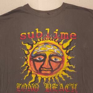 Sublime Band Short Sleeve Crew Neck Graphic Shirt Mens Size Extra Large XL Gray